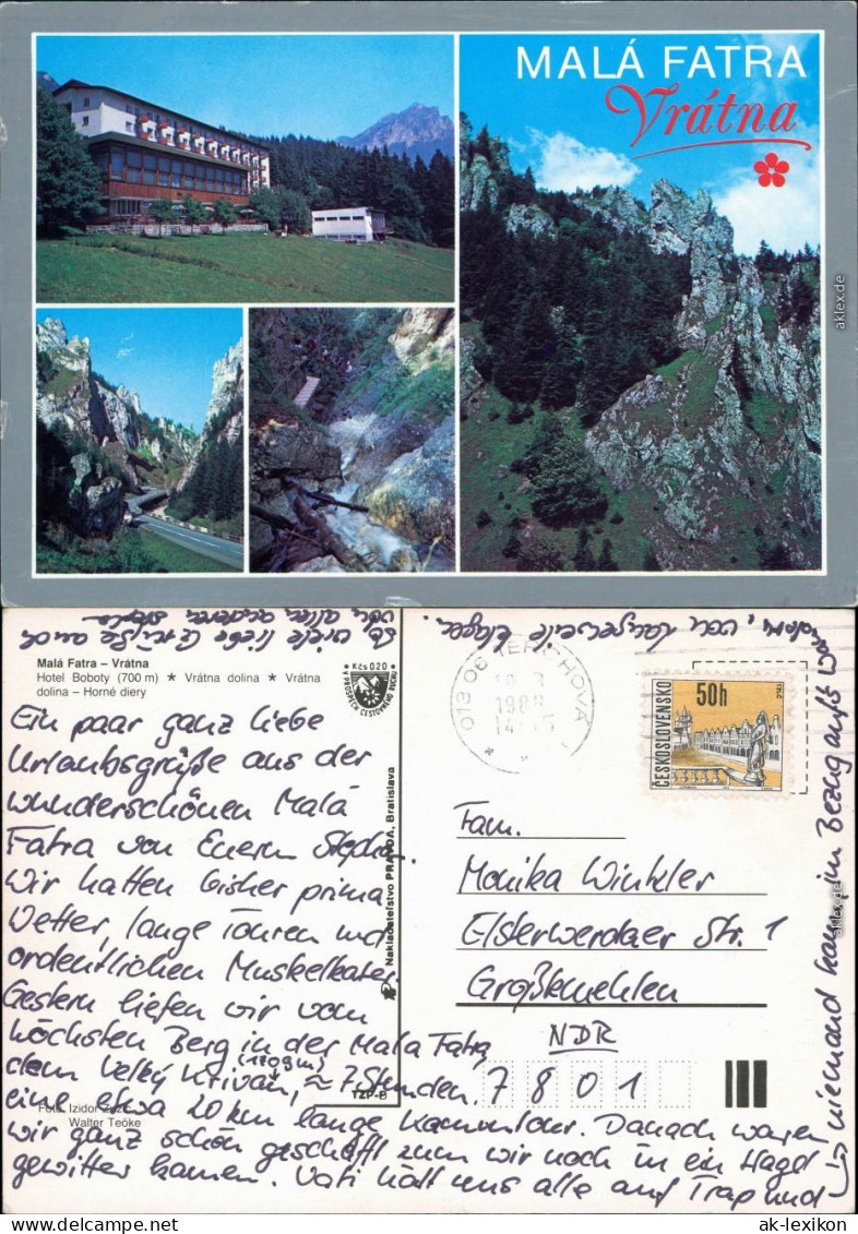 Žilinský Kraj) Malá Fatra/Hotel Boboty (700 M) Kleine Fatra Slowakei 1989 - Slovaquie