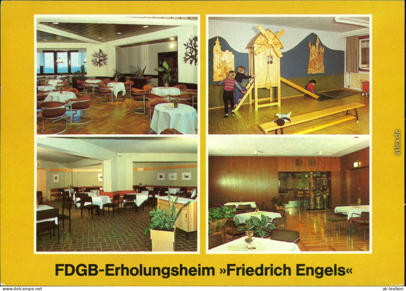 Templin FDGB-Erholungsheim "Friedrich Engels" - Dachcafé,  Klubkeller,   1987 - Templin