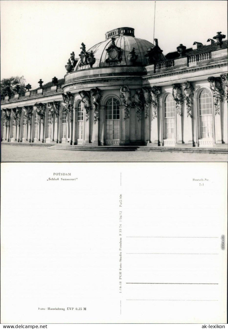 Ansichtskarte Ansichtskarte Potsdam Schloss Sanssouci 1971 - Potsdam