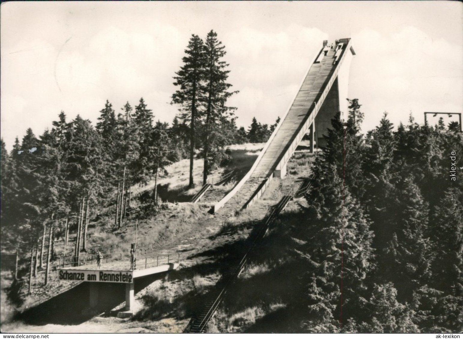 Ansichtskarte Oberhof (Thüringen) Skisprungschanze Am Rennsteig 1967 - Oberhof