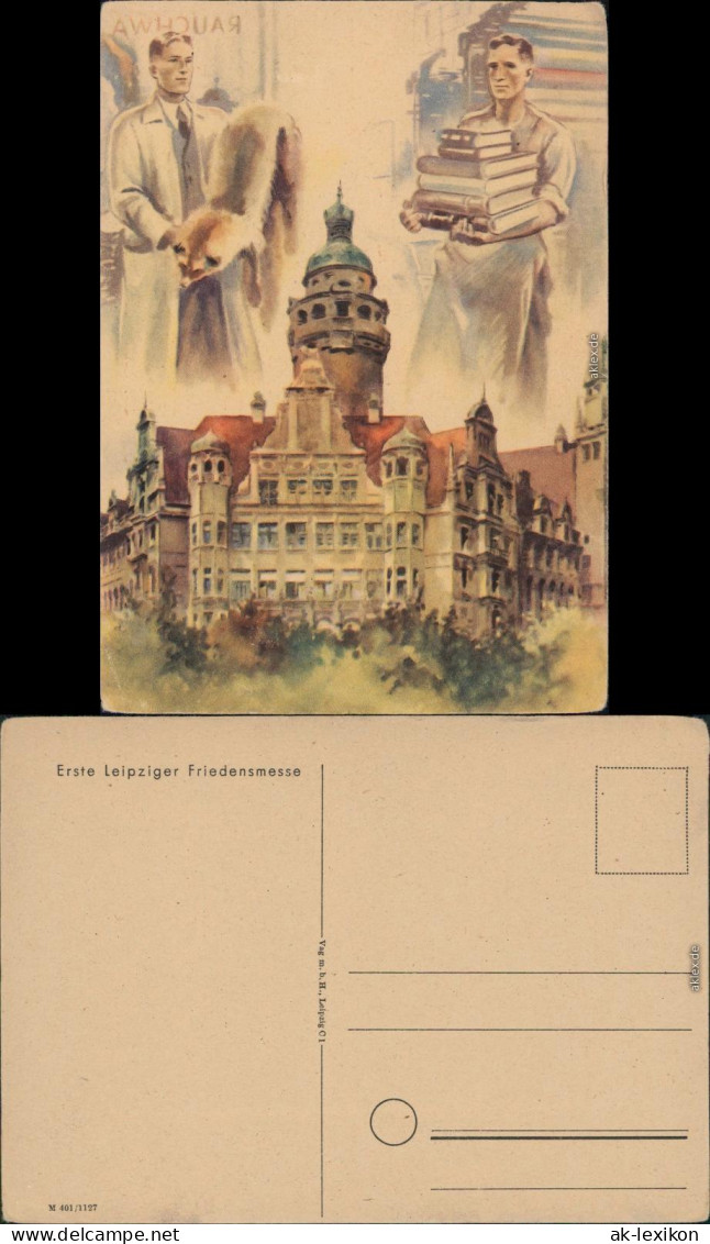 Ansichtskarte Leipzig 1. Leipziger Freidensmesse - Künstlerkarte 1955  - Leipzig