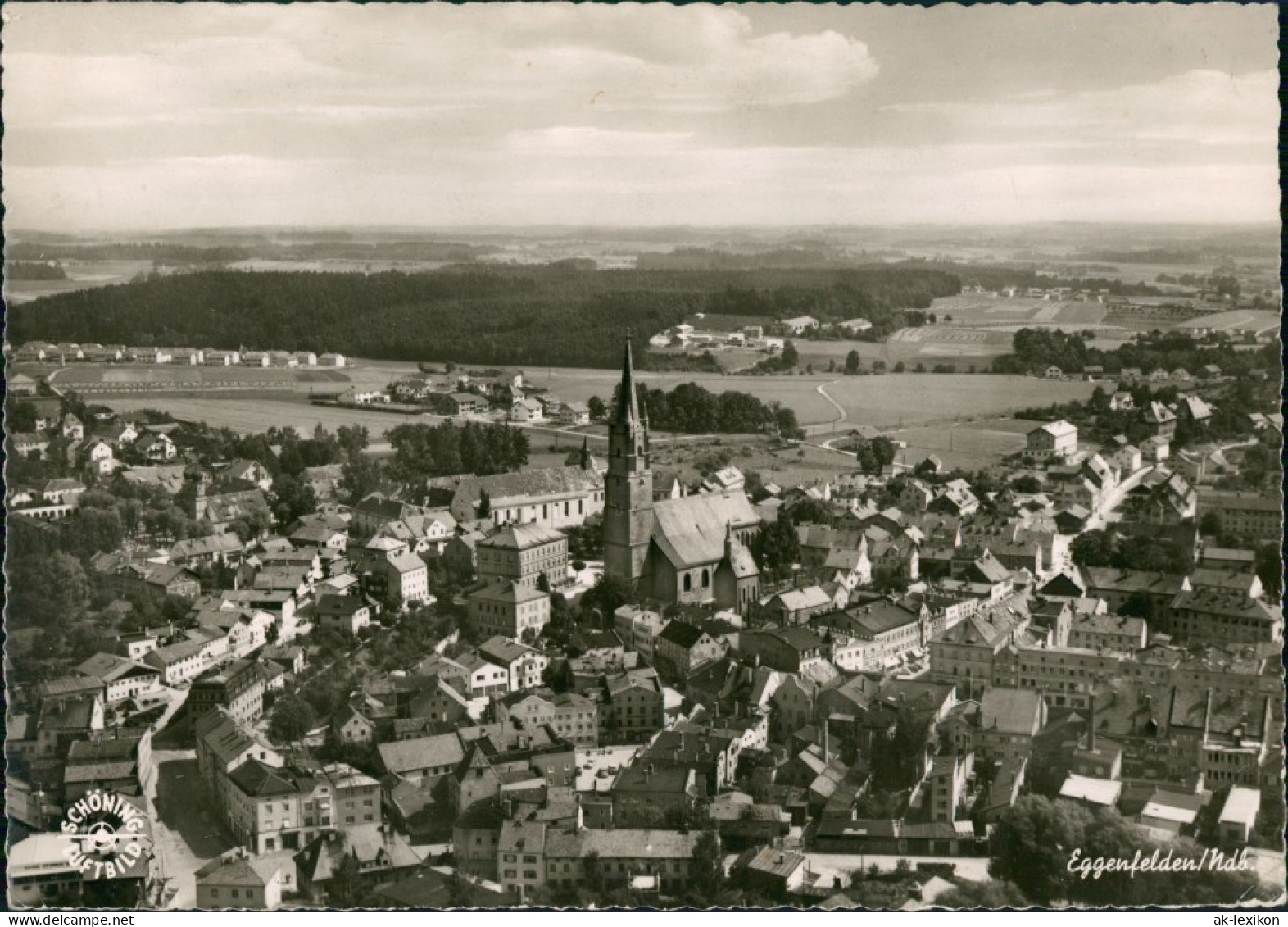 Ansichtskarte Eggenfelden Luftbild 1960 - Eggenfelden