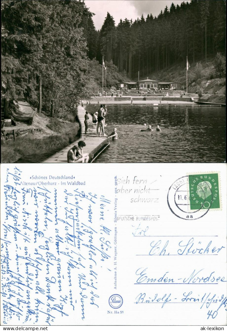 Ansichtskarte Altenau-Clausthal-Zellerfeld Im Waldbad 1960 - Altenau