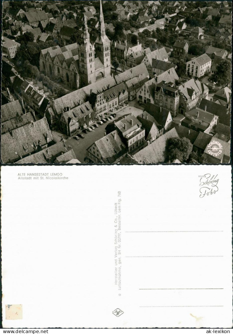 Ansichtskarte Lemgo Luftbild Altstadt 1963 - Lemgo