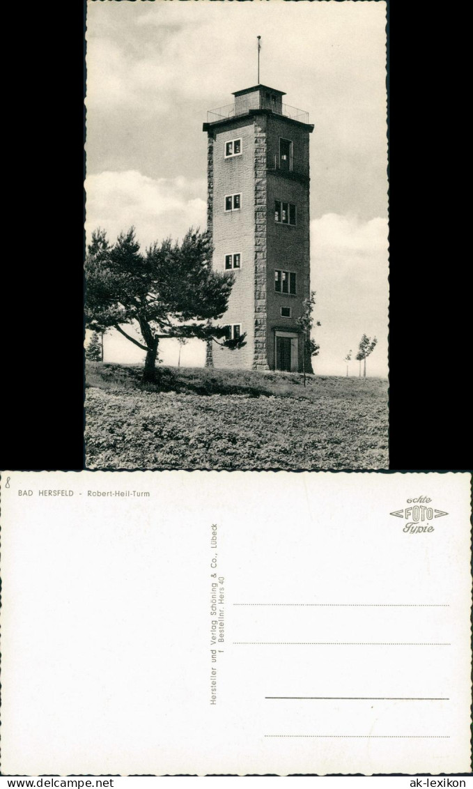 Ansichtskarte Bad Hersfeld Robert-Heil-Turm 1961 - Bad Hersfeld