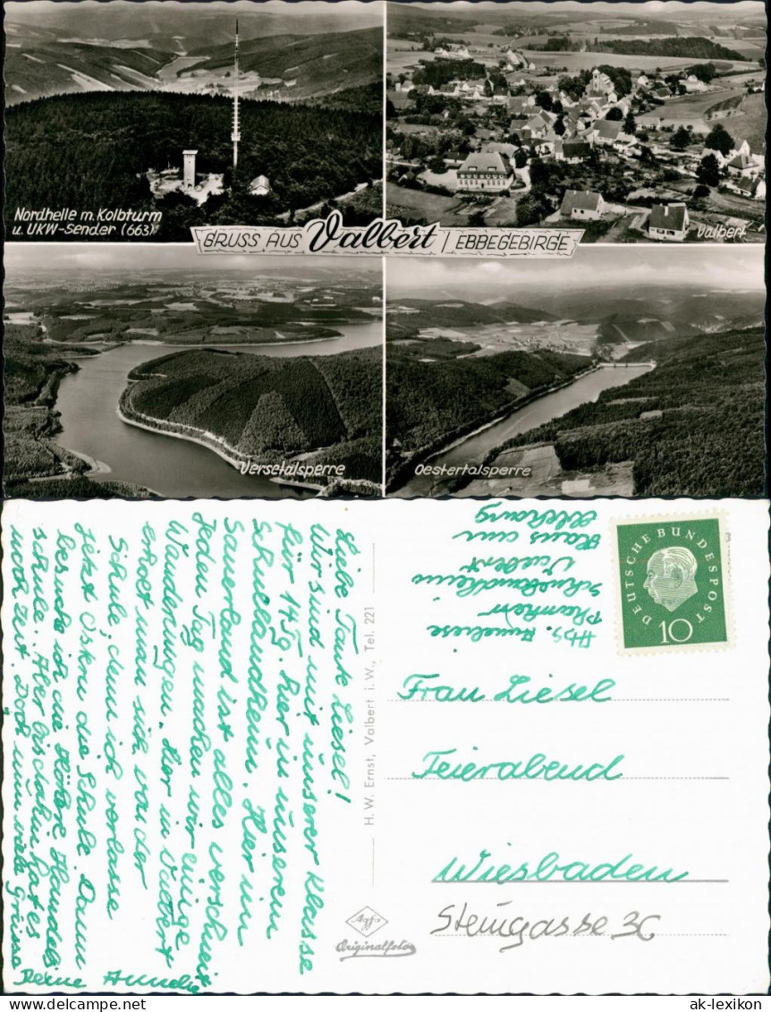 Ansichtskarte Valbert-Meinerzhagen MB Luftbilder 1958 - Meinerzhagen