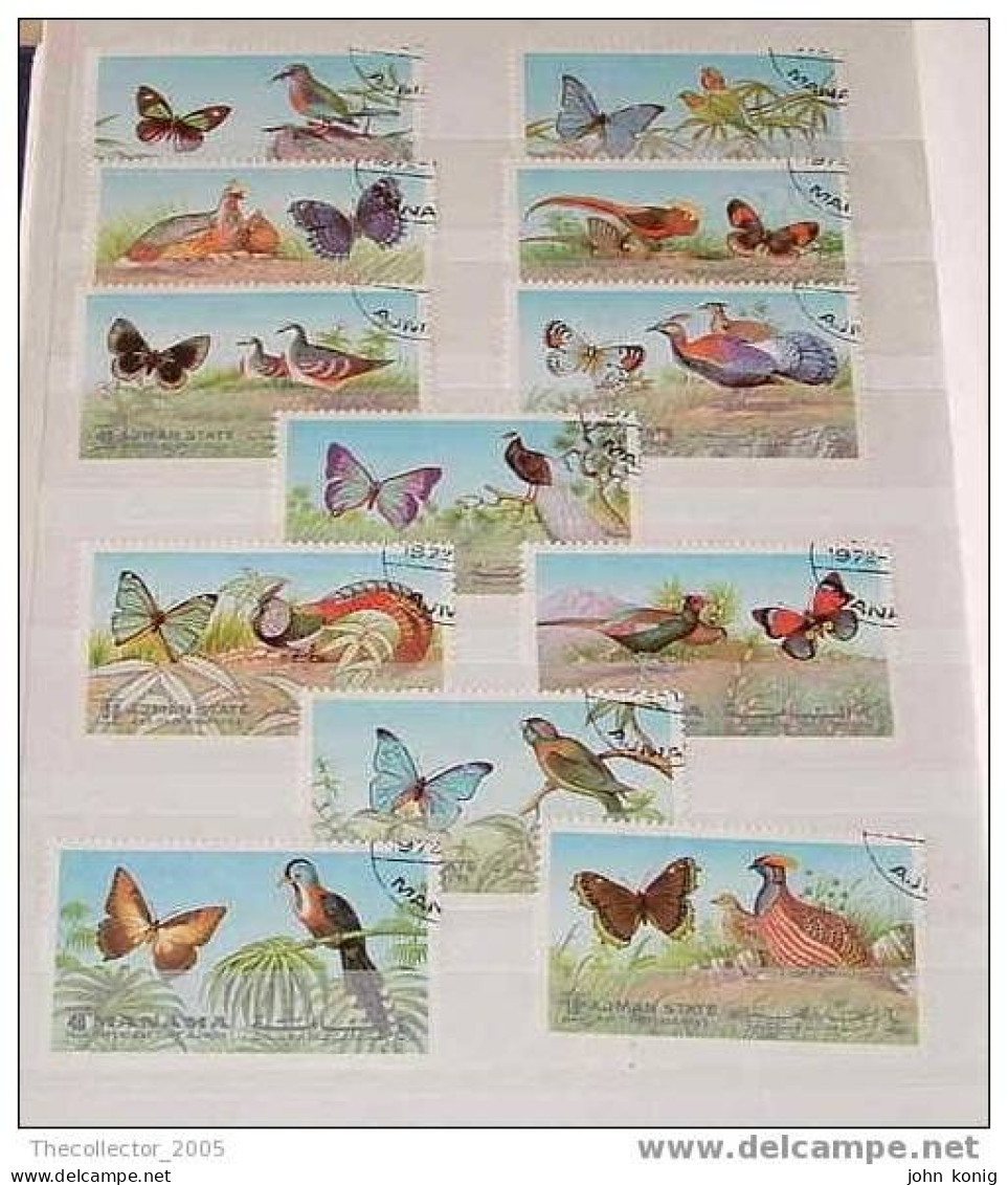 BAHREIN MANAMA - LOTTO-LOT FRANCOBOLLI TEMA - UCCELLI E FARFALLE - BIRDS AND BUTTERFLIES - Bahrein (1965-...)