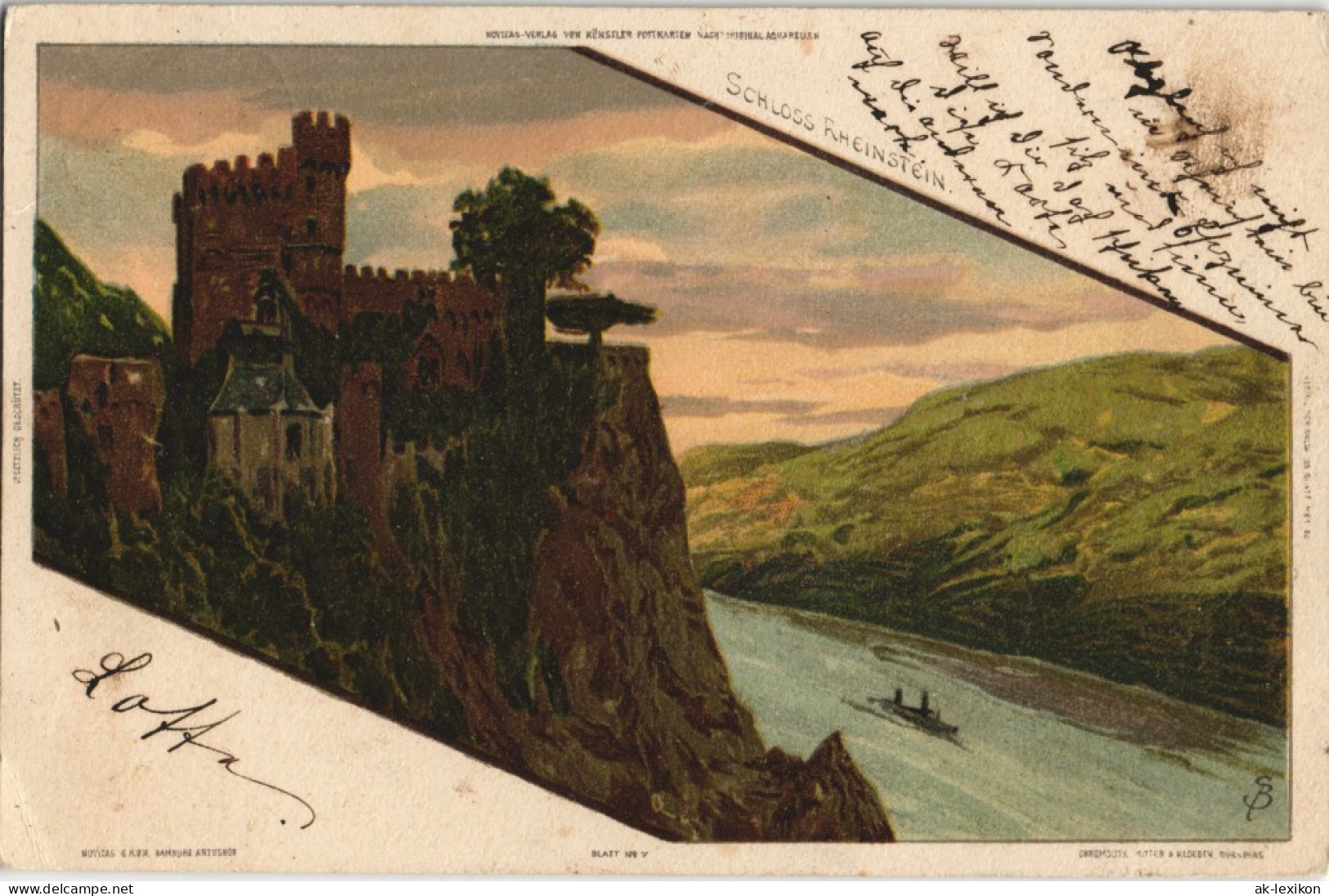 Ansichtskarte Litho AK Bingen Am Rhein Burg / Schloss Rheinstein 1898 - Bingen