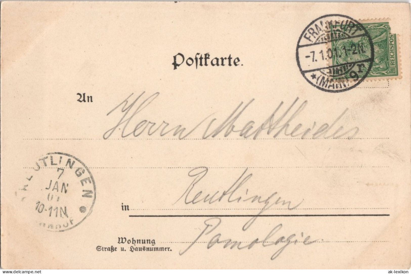 Ansichtskarte Frankfurt Am Main Künstlerkarte Signiert Hartmann 1901 - Frankfurt A. Main