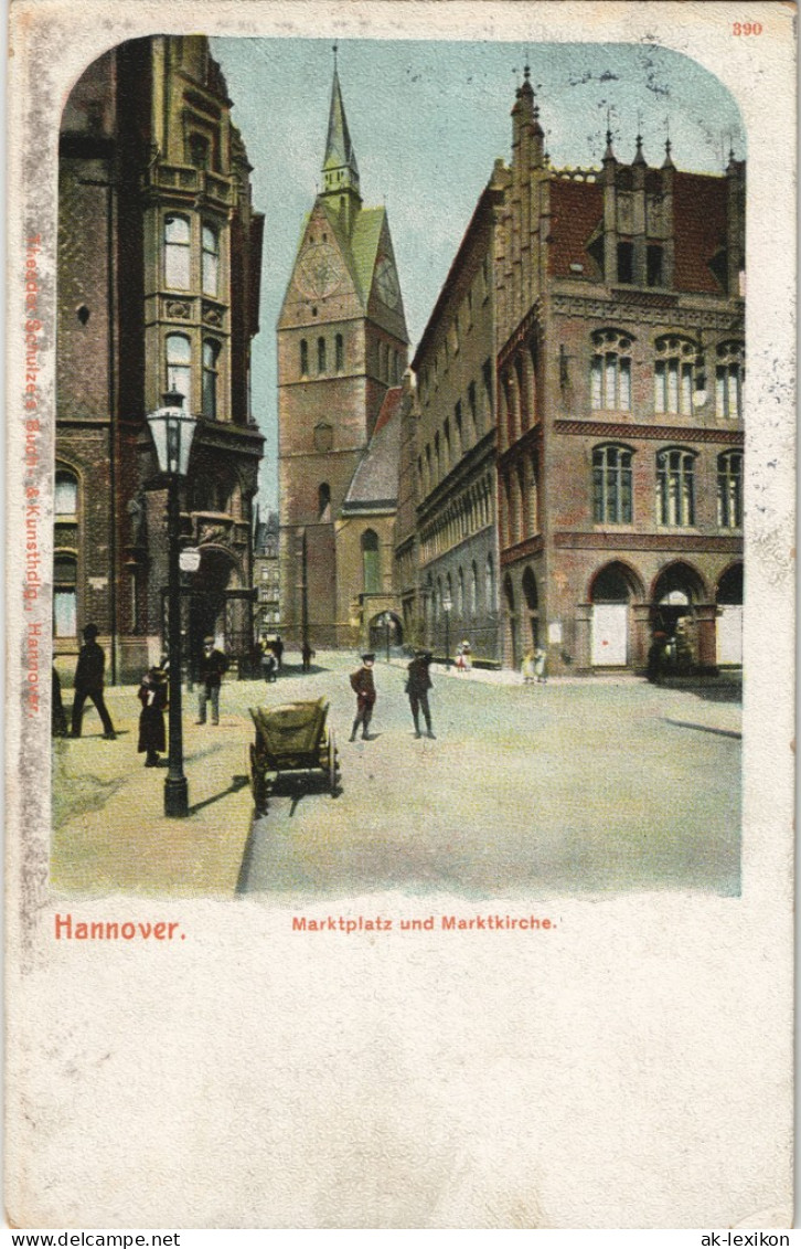 Ansichtskarte Hannover Marktkirche - Straße 1906 - Hannover