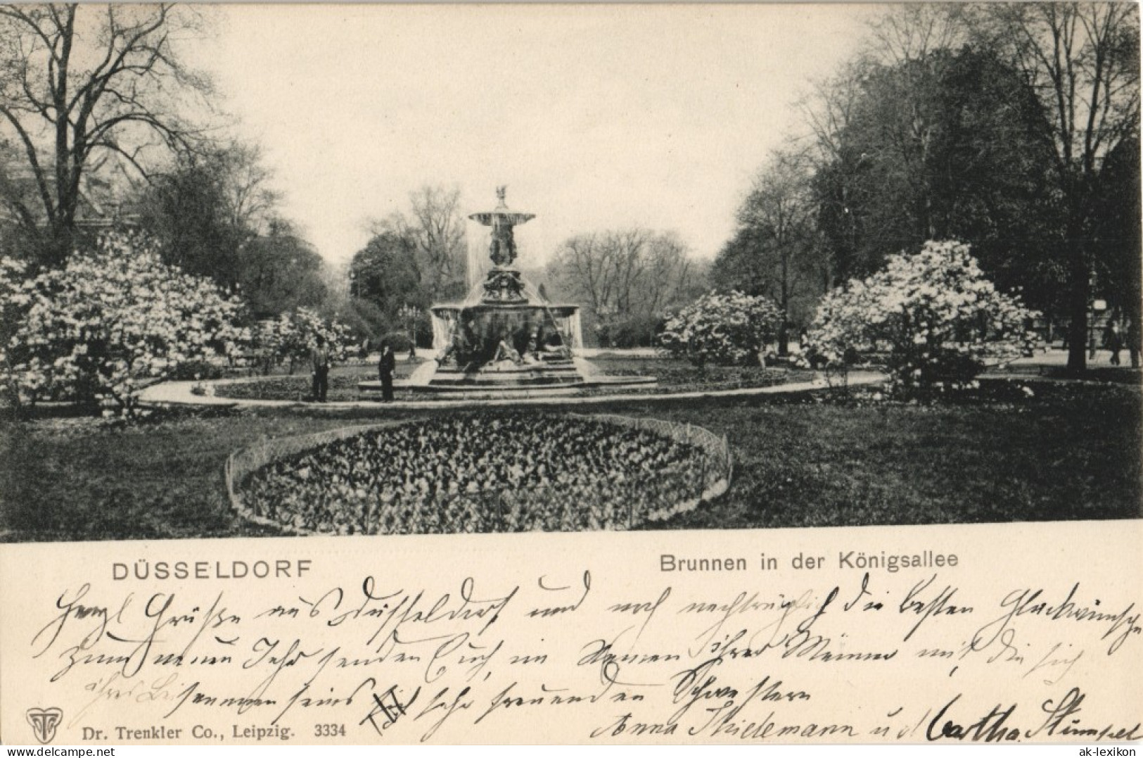 Ansichtskarte Düsseldorf Brunnen Im Park A.d. Königsallee 1901 - Düsseldorf