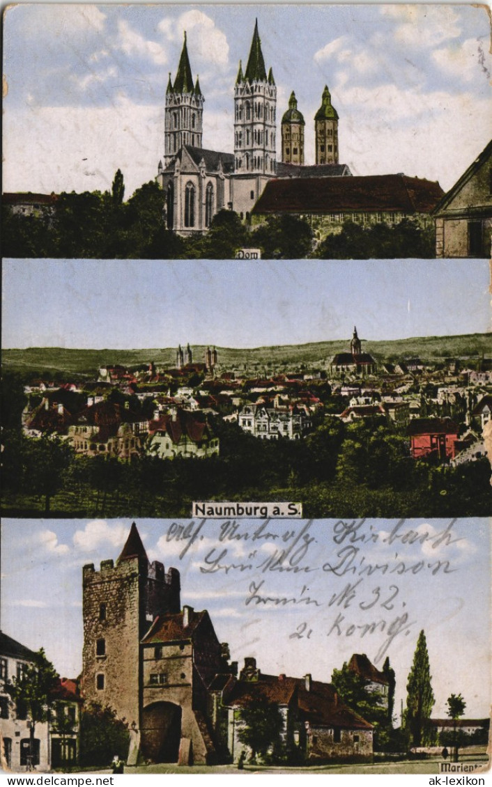 Naumburg (Saale) Mehrbild-AK Ua. Panorama-Ansicht 1914 1. Weltkrieg Feldpost - Other & Unclassified