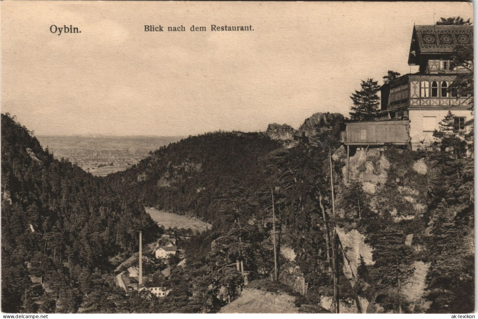 Ansichtskarte Oybin Panorama Ansicht Blick Nach D. Restaurant 1910 - Oybin