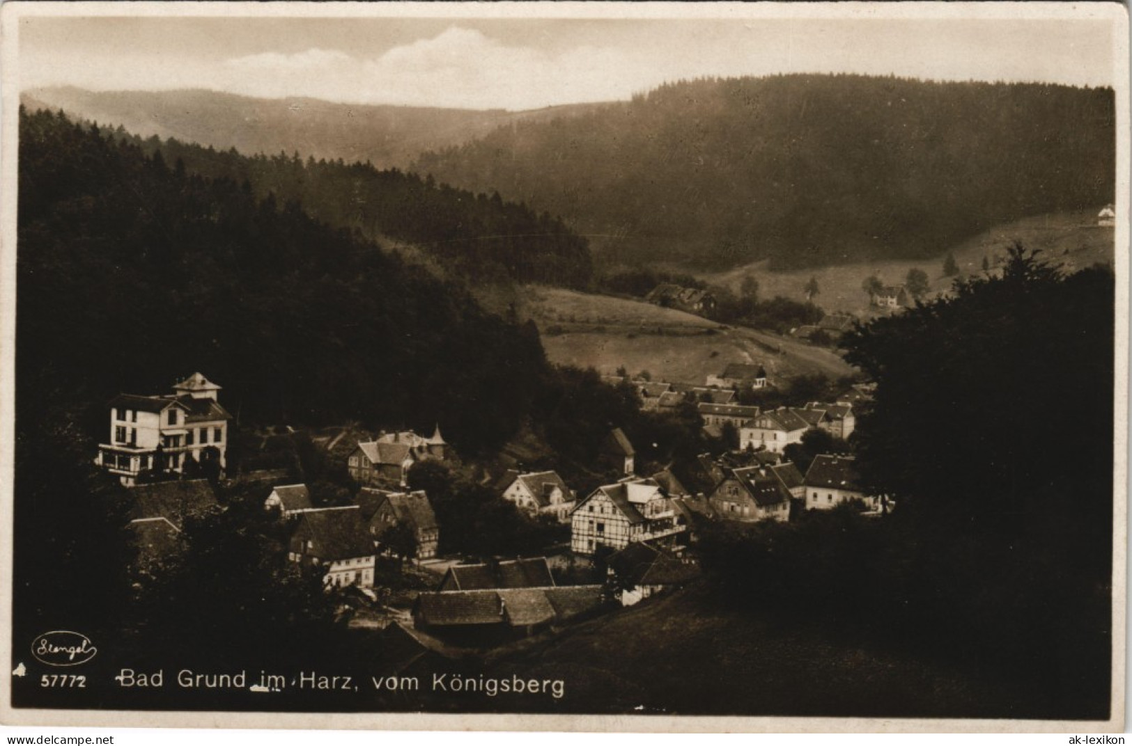 Bad Grund (Harz) Panorama Gesamtansicht Vom Königsberg Aus 1929 - Bad Grund