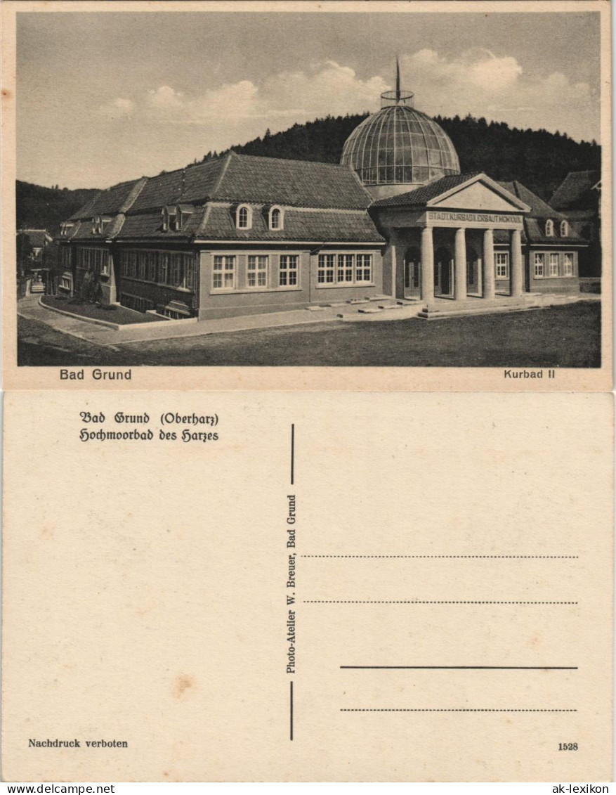 Ansichtskarte Bad Grund (Harz) Partie Kurbad II Kurhaus Hochmoorbad Harz 1920 - Bad Grund