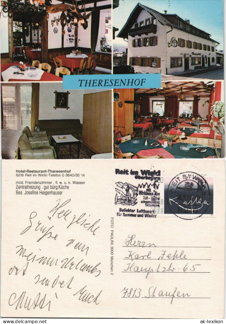Ansichtskarte Reit Im Winkl 4 Bild Theresenhof Innen Und Außen 1981 - Reit Im Winkl