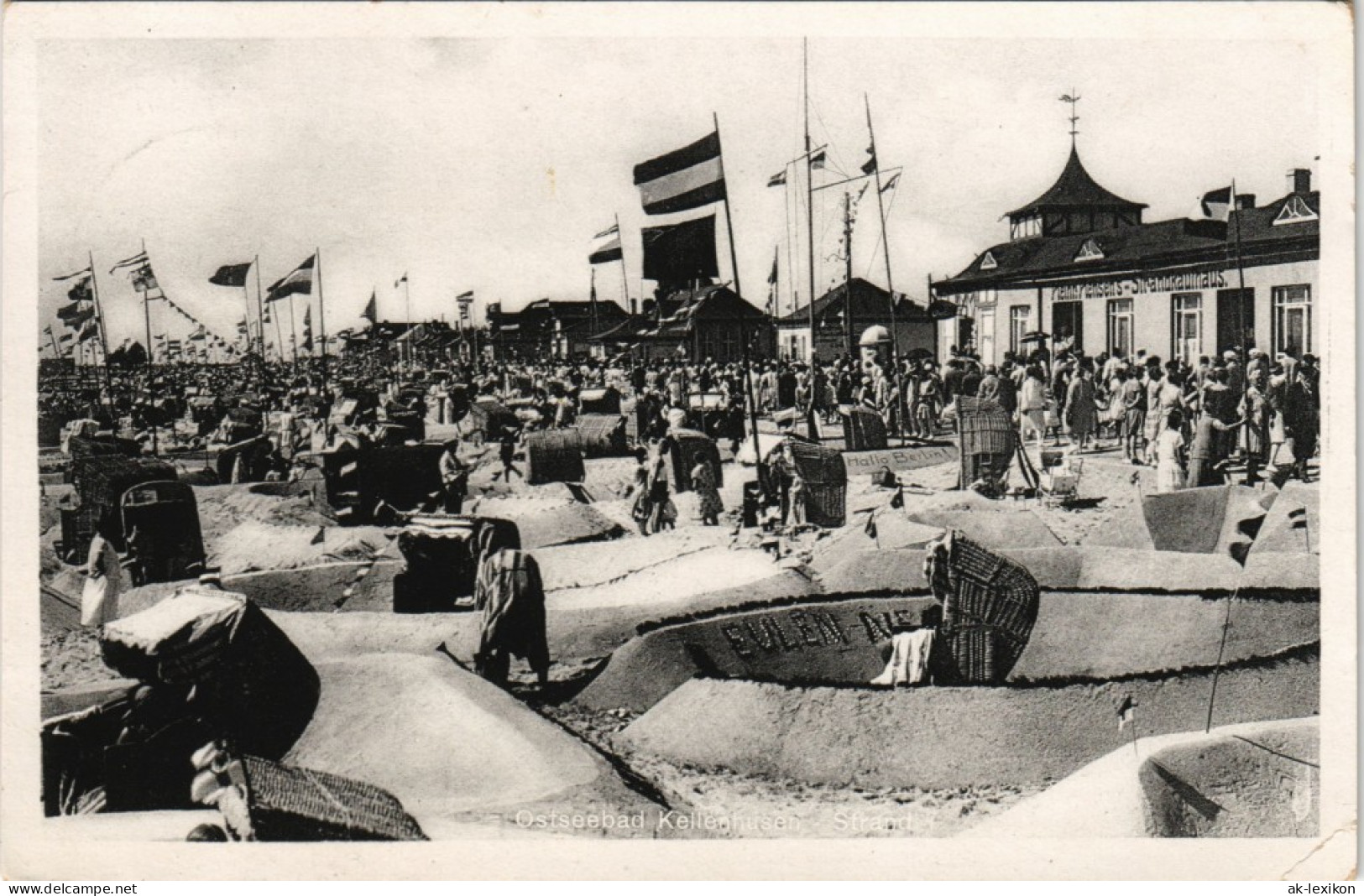 Kellenhusen (Ostsee) Strandleben, Halle Gel. Landpoststempel 1937 - Kellenhusen