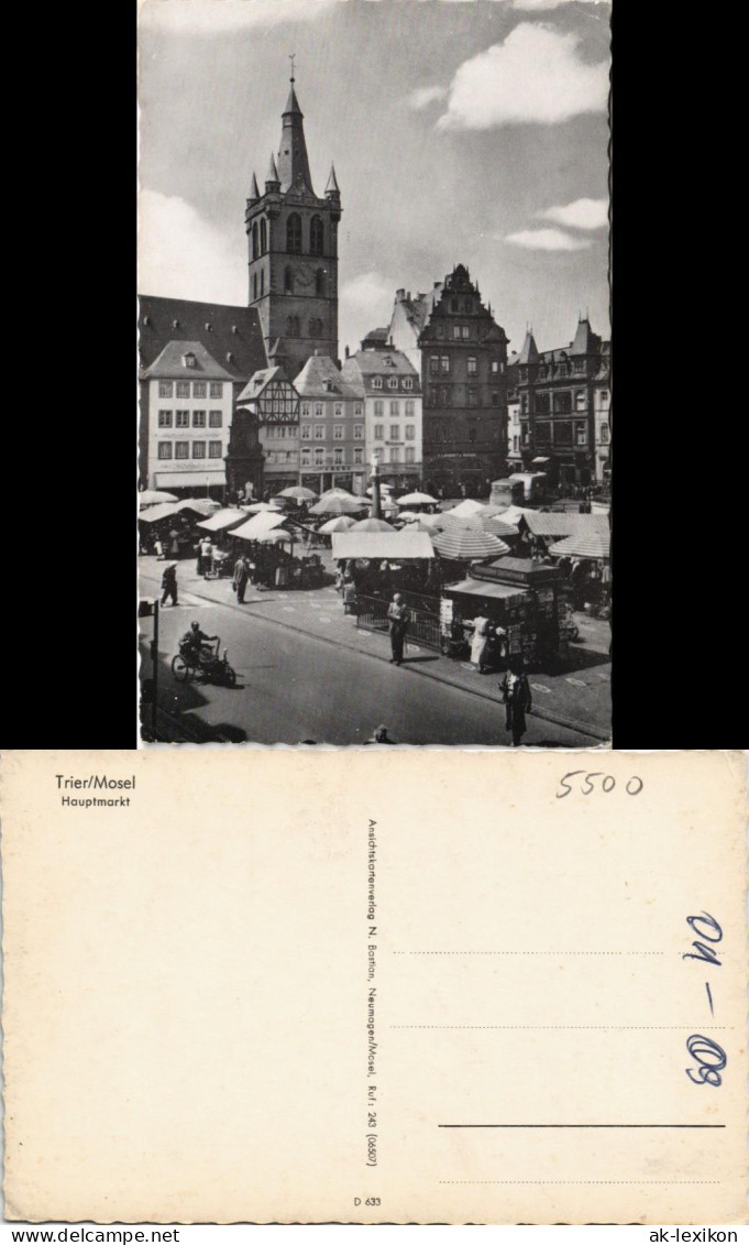 Ansichtskarte Trier Hauptmarkt, Markttreiben 1959 - Trier