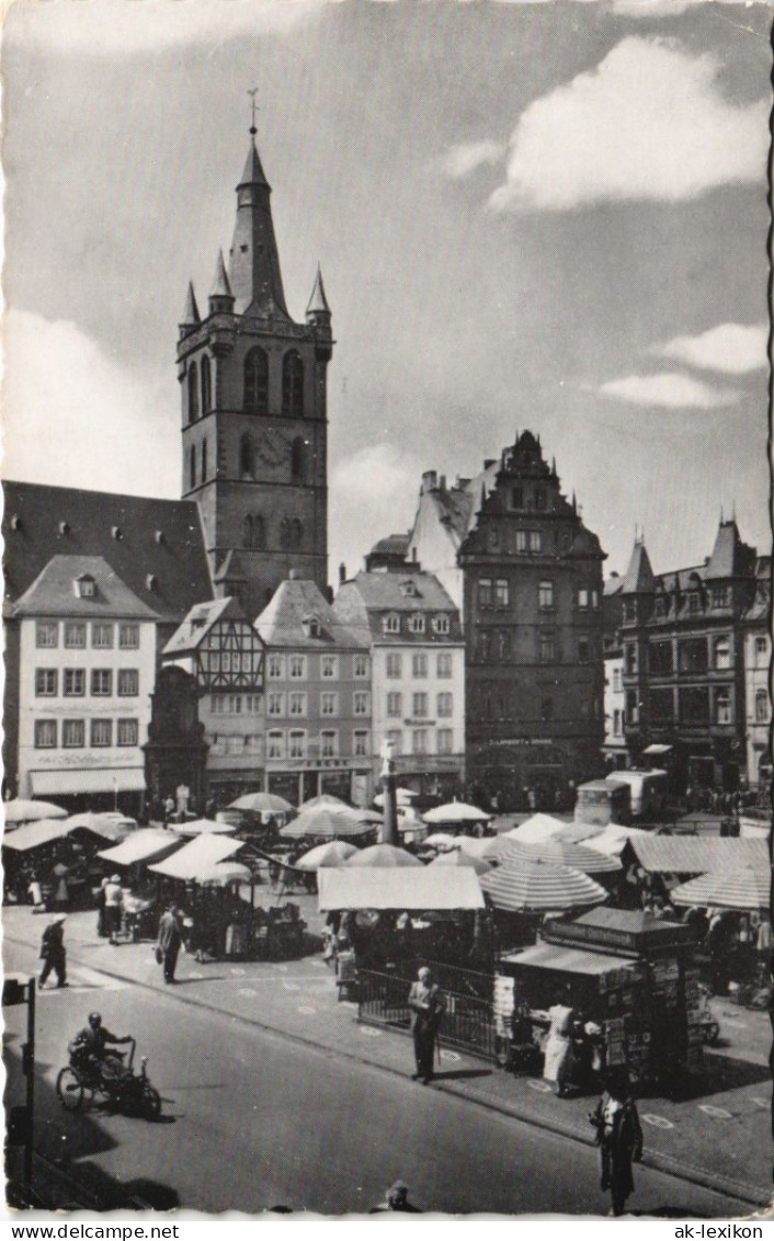 Ansichtskarte Trier Hauptmarkt, Markttreiben 1959 - Trier