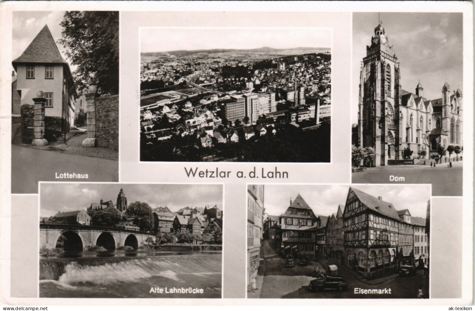 Ansichtskarte Wetzlar Lottehaus, Fabrik, Dom Etc 1962 - Wetzlar