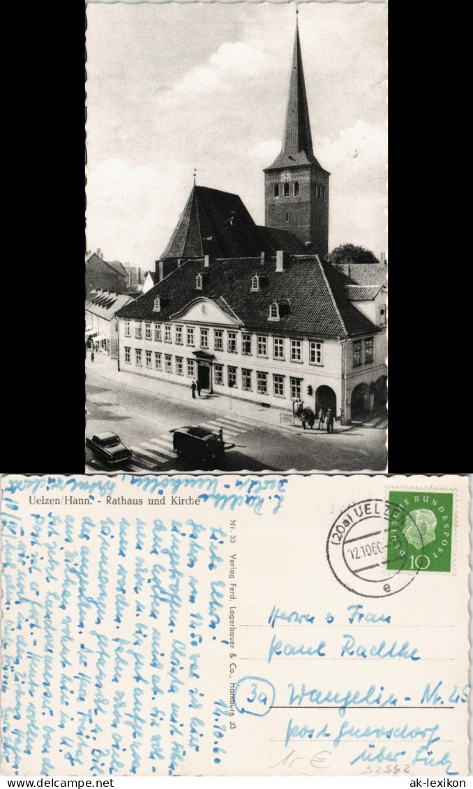 Ansichtskarte Uelzen Rathaus Und Kirche 1960 - Uelzen