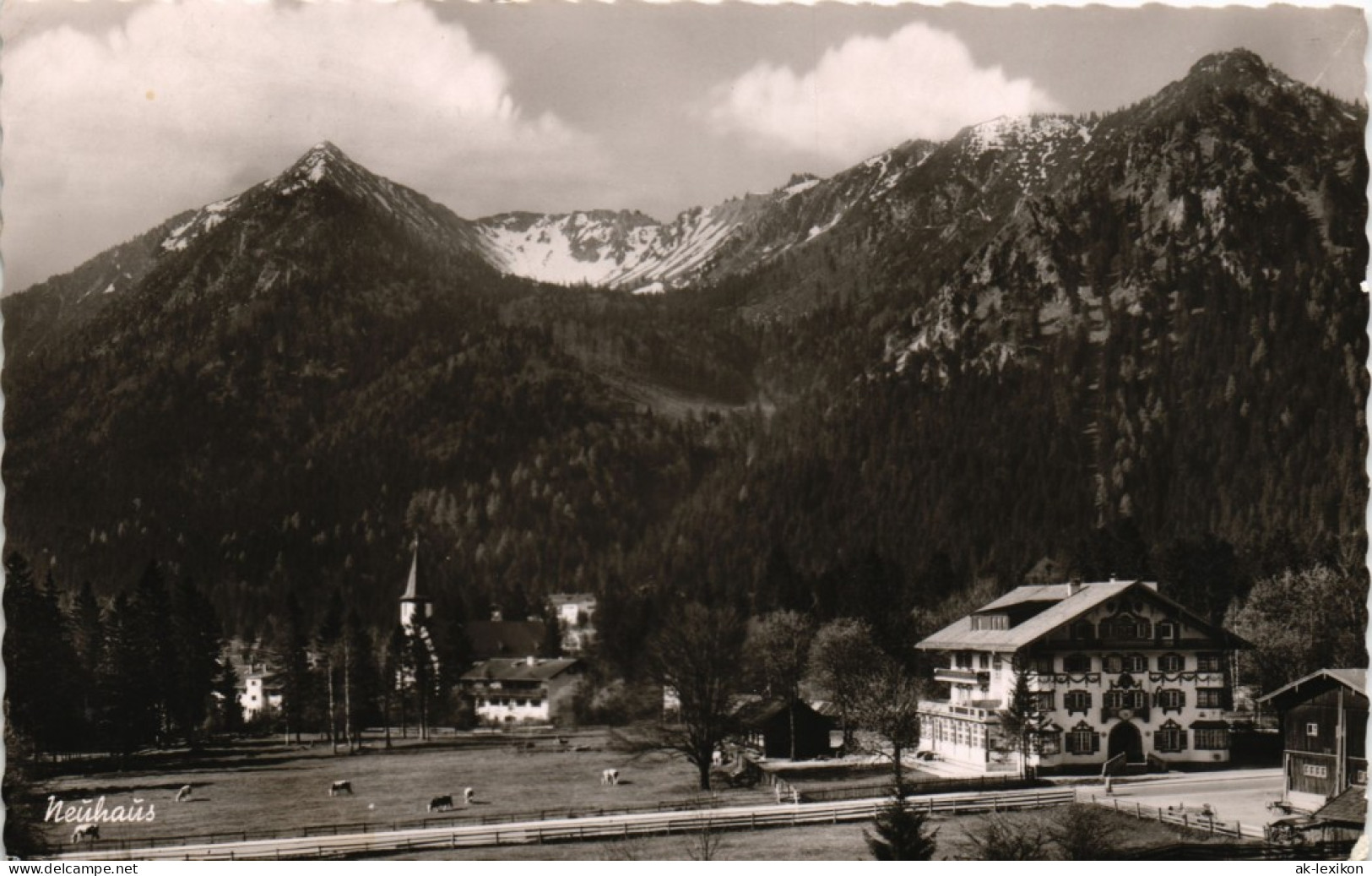 Neuhaus-Schliersee Panorama Neuhaus Bayern Gegen Brecherspitz 1960 - Schliersee