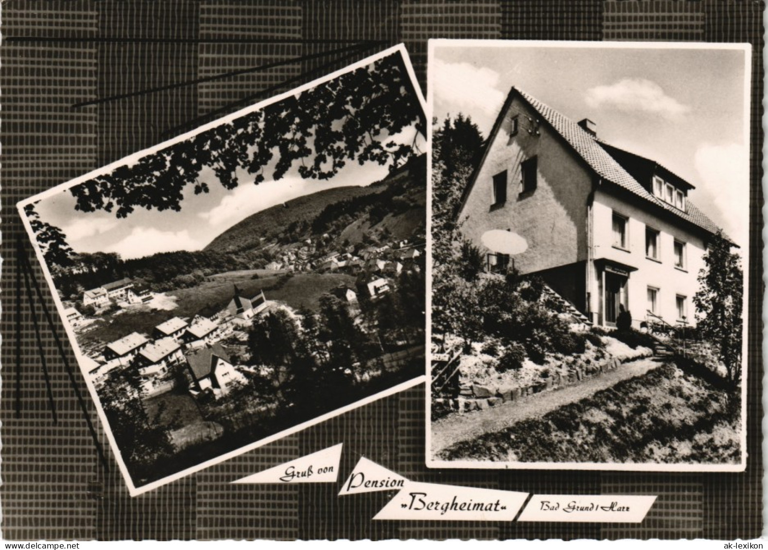 Ansichtskarte Bad Grund (Harz) Pension Bergheimat 1956 - Bad Grund