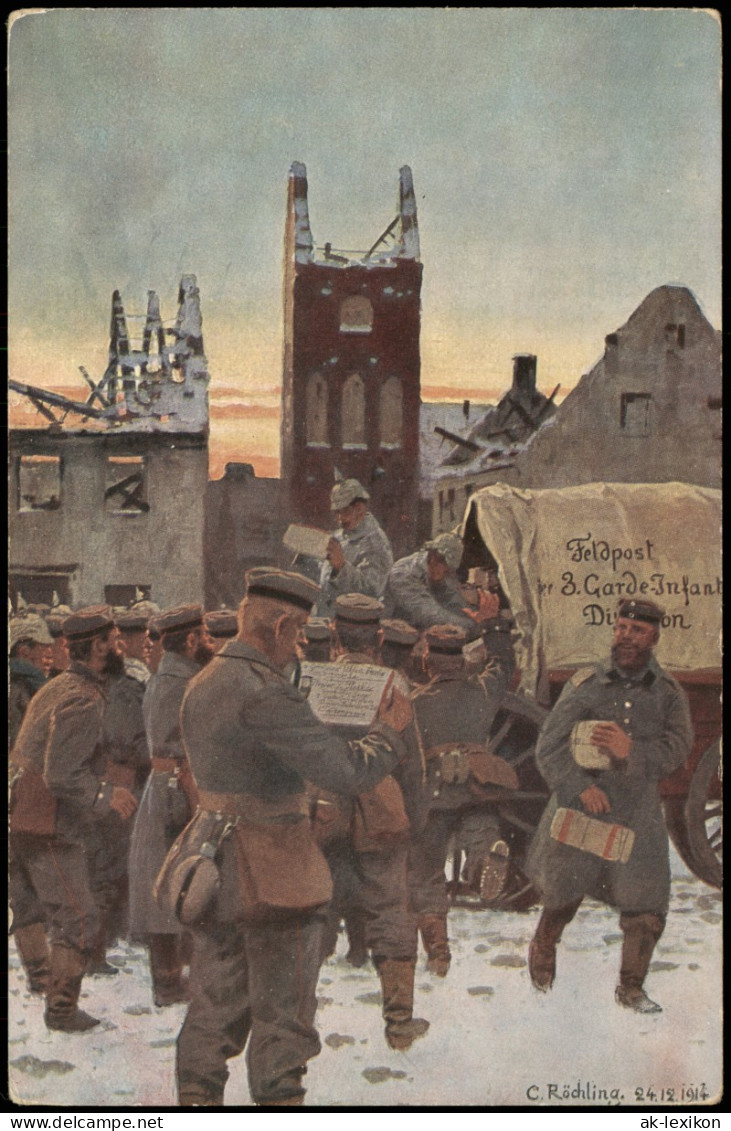 Ansichtskarte  Ankunft Von LiebesgabenKünstledrkarte Militaria WK1 1915 - War 1914-18
