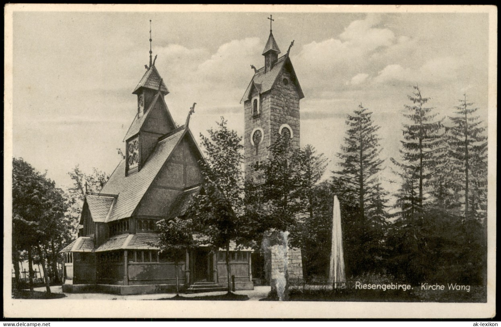 Brückenberg-Krummhübel Karpacz Górny Karpacz Stabkirche Wang 1938 - Schlesien