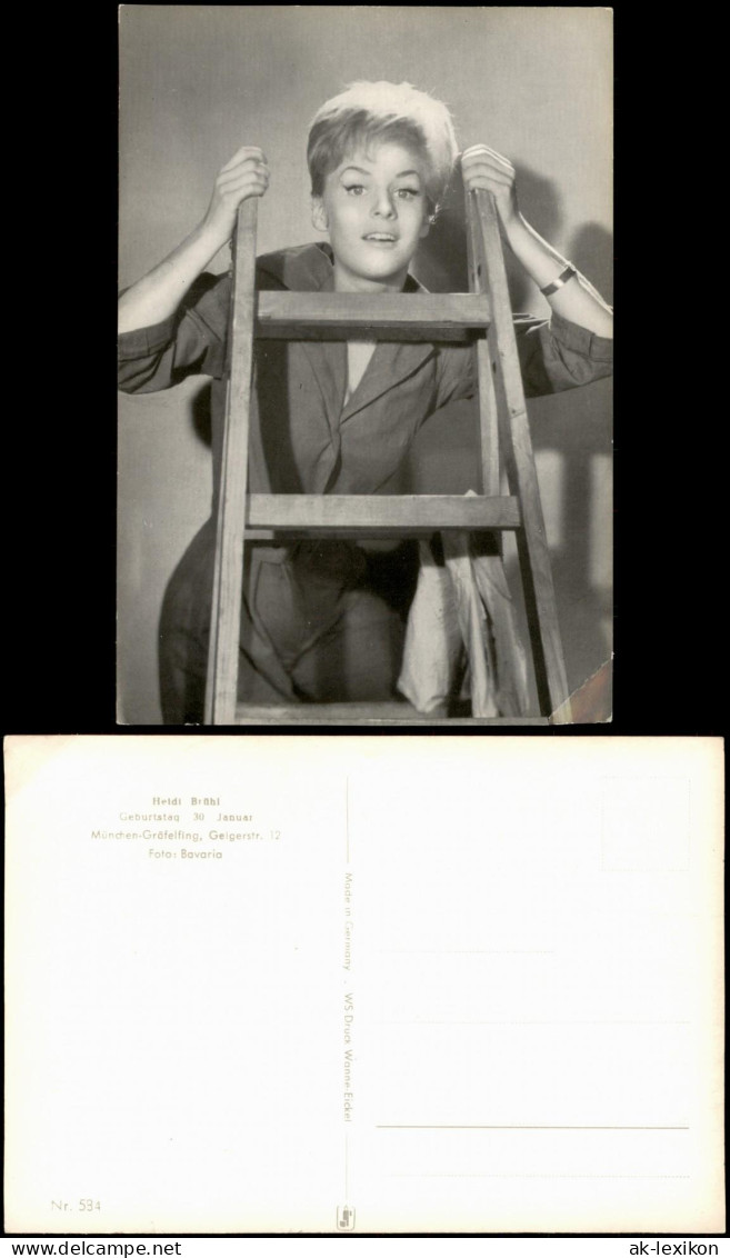 Ansichtskarte  Film/Fernsehen/Theater - Schauspieler Heidi Brühl 1965 - Actors
