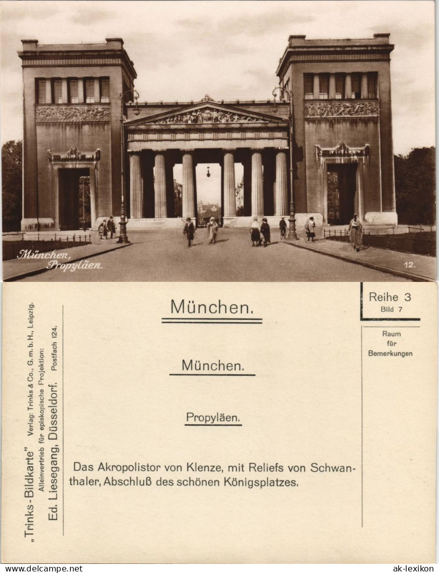 Ansichtskarte München Propyläen - Belebt, Straße 1928 - München
