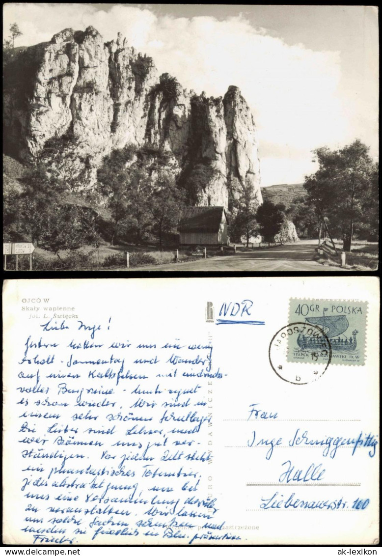 Postcard Ojcow Ojców Skały Wapienne 1964 - Polen
