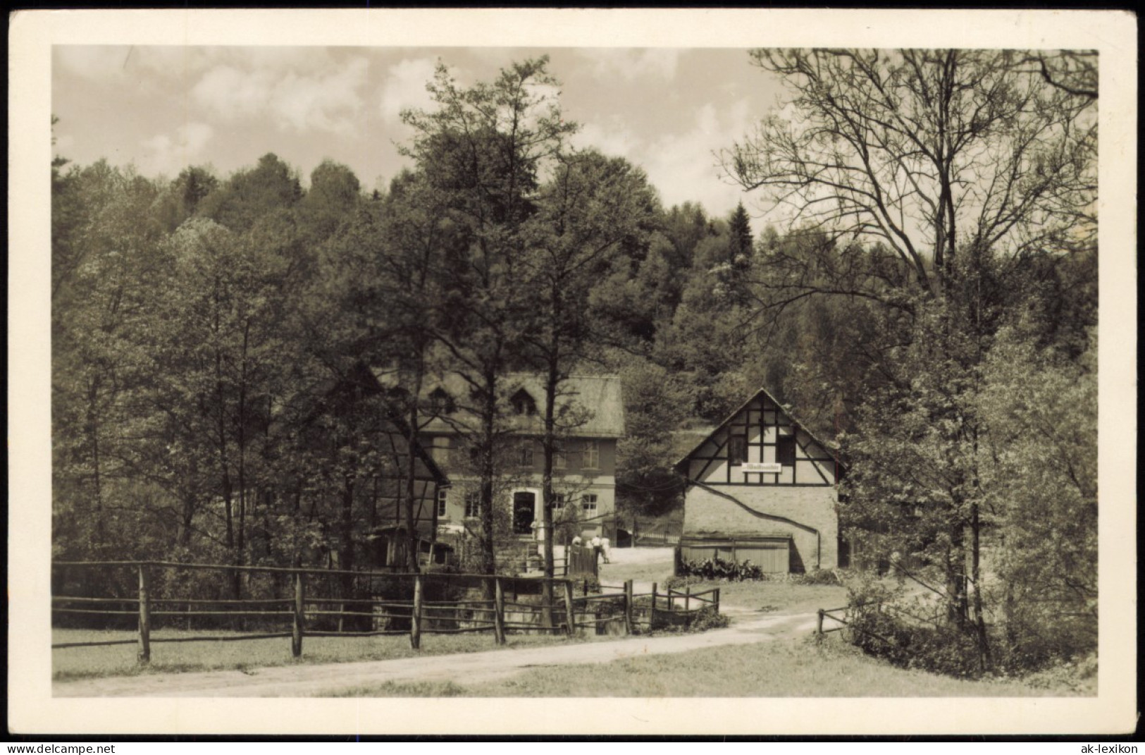 Ansichtskarte Eisenberg (Thüringen) Waldgasthaus, Waikmühle" 1958 - Eisenberg