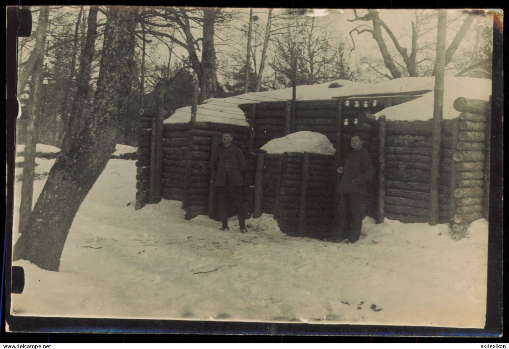 Soldaten Im Winter, Unterstand WK1 Militaria 1916 Privatfoto Foto - Guerre 1914-18
