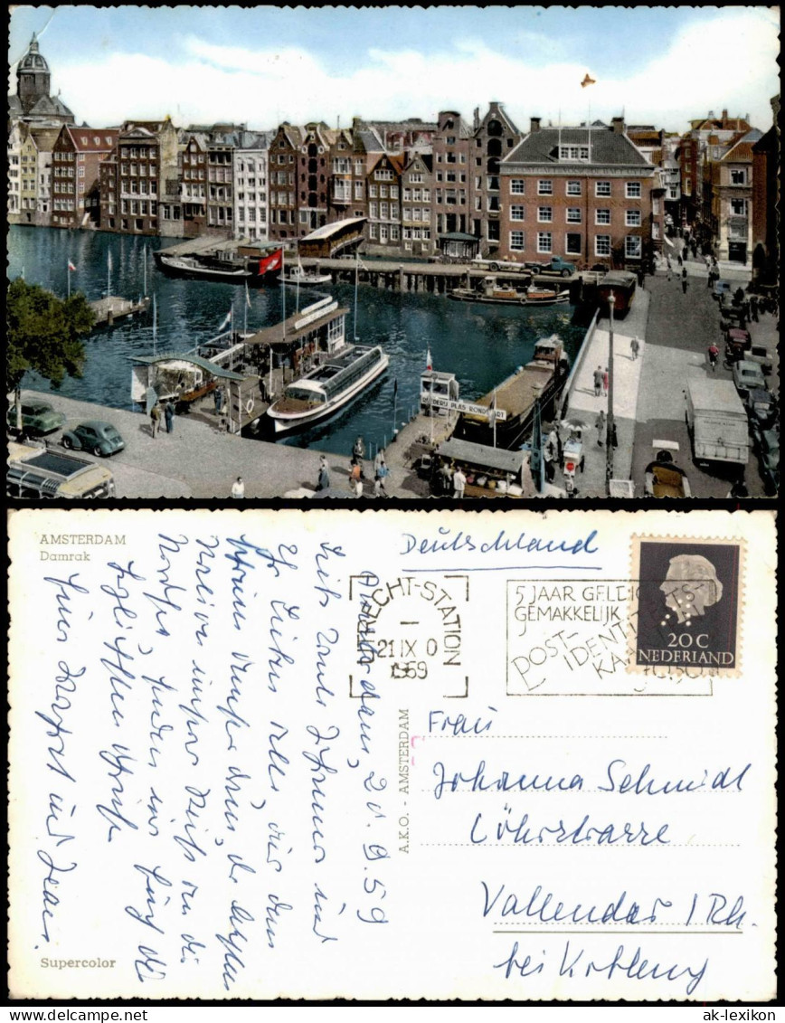 Postkaart Amsterdam Amsterdam Schiff - Damrak 1969 - Amsterdam