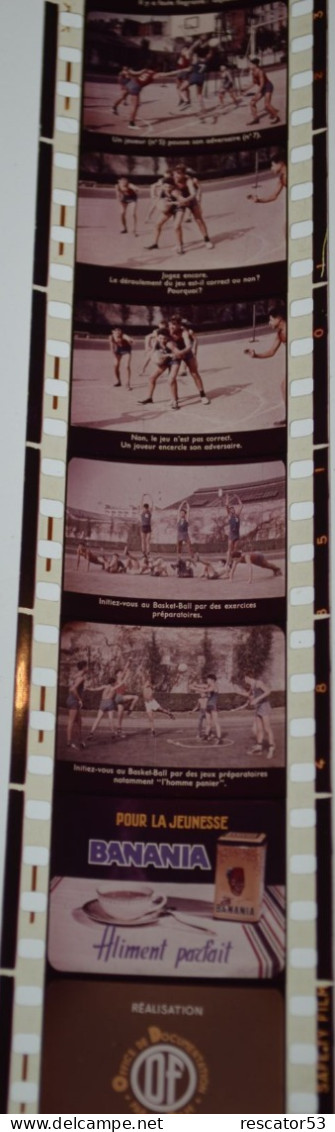 Film Fixe Publicité Banania Fable De La Fontaine Et Basket-ball Années 50 - Bobinas De Cine: 35mm - 16mm - 9,5+8+S8mm