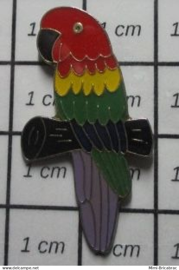 917 Pin's Pins / Beau Et Rare / ANIMAUX / PERROQUET MULTICOLORE OISEAU - Animaux