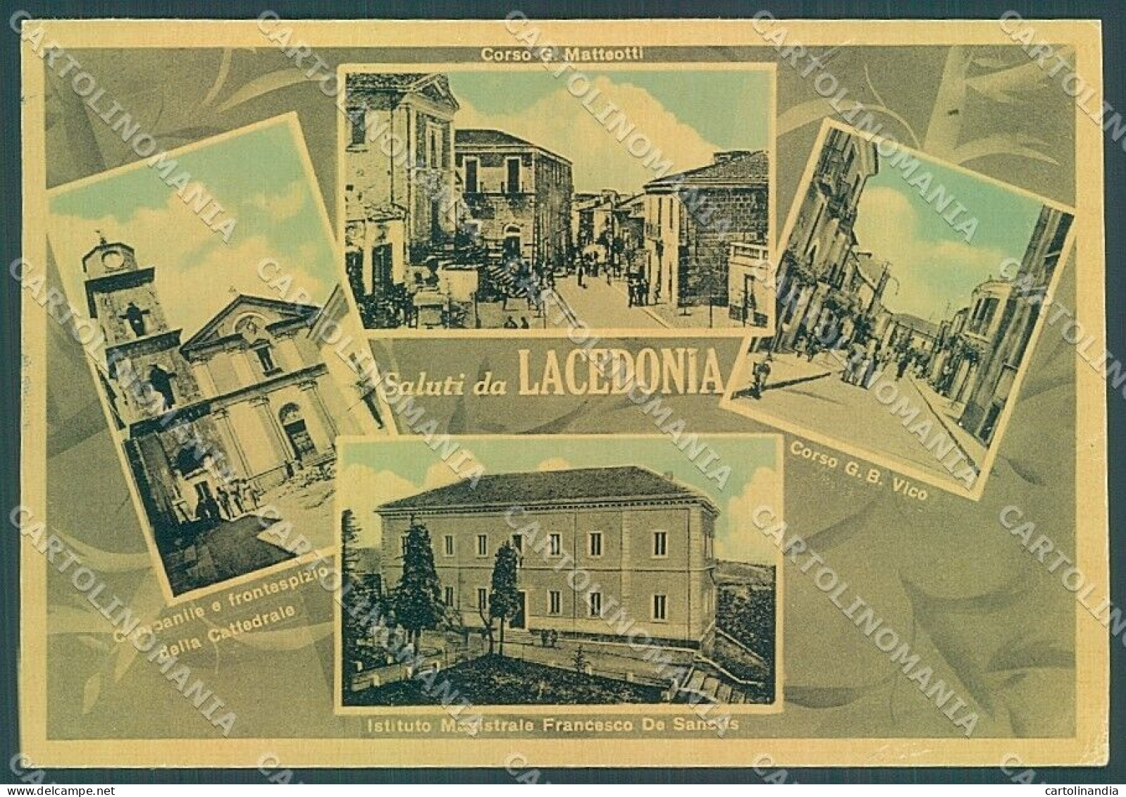 Avellino Lacedonia Cattedrale Saluti Da FG Cartolina JK4118 - Avellino