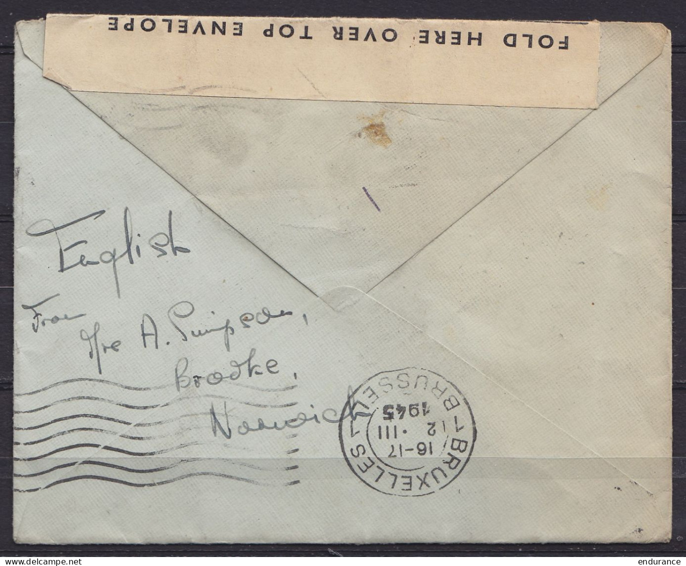 Grande-Bretagne - L. Affr.2 1/2d Flam. NORWICH /14 FEB 1945 Pour NORFOLK (en Dessous étiquette) Réexpédiée (et Réaffr. 2 - Cartas & Documentos
