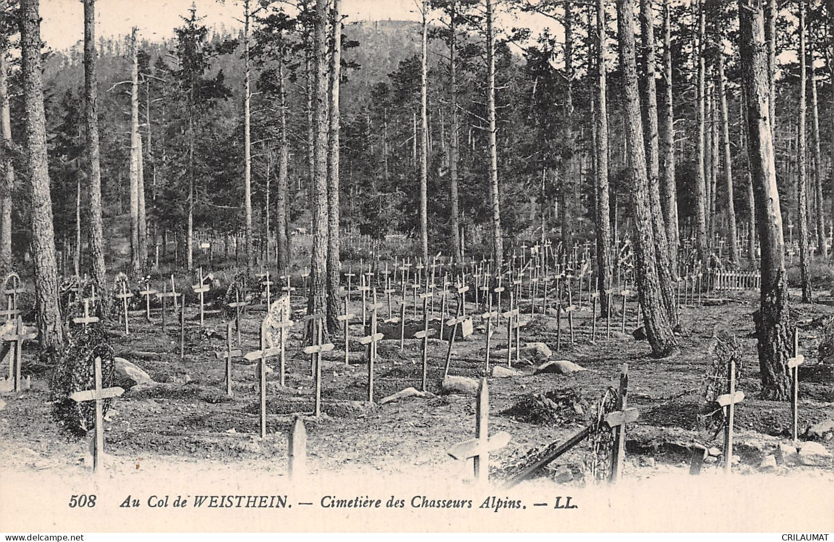 MI-MILITARIA COL DE WEISTHEIN CIMETIERE DES CHASSEURS ALPINS-N°T2933-H/0391 - Guerre 1914-18