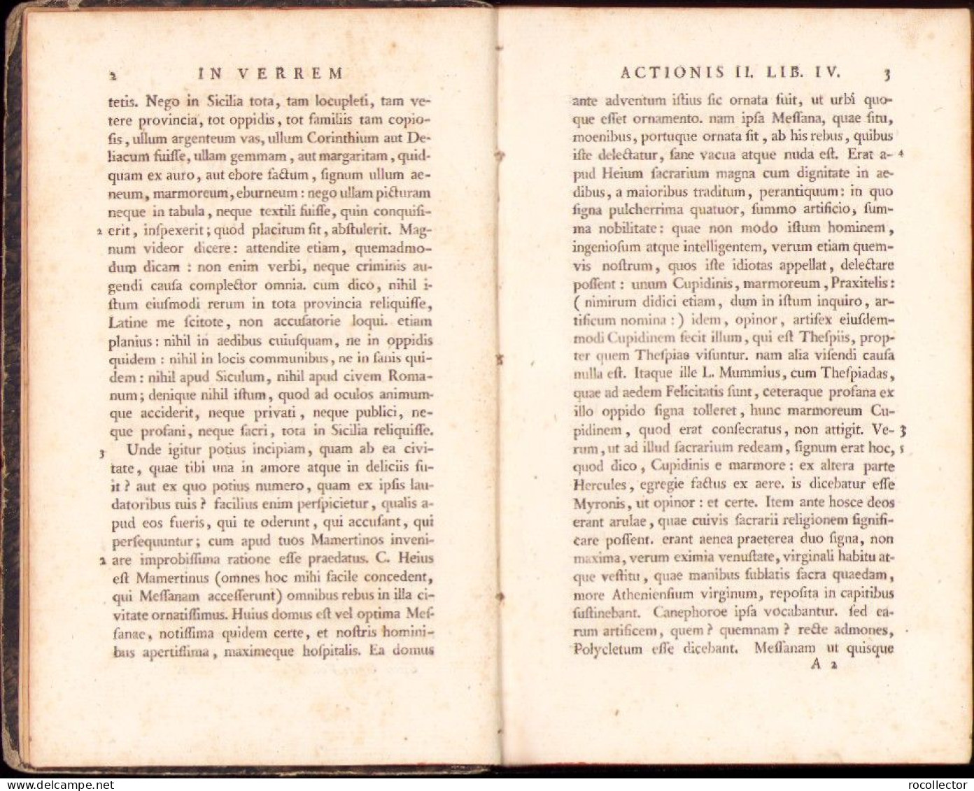 M Tullii Ciceronis Opera Ad Optimas Editiones Collata Studiis Societatis Bipontinae Volumen Quartum 1781 Biponti - Libros Antiguos Y De Colección