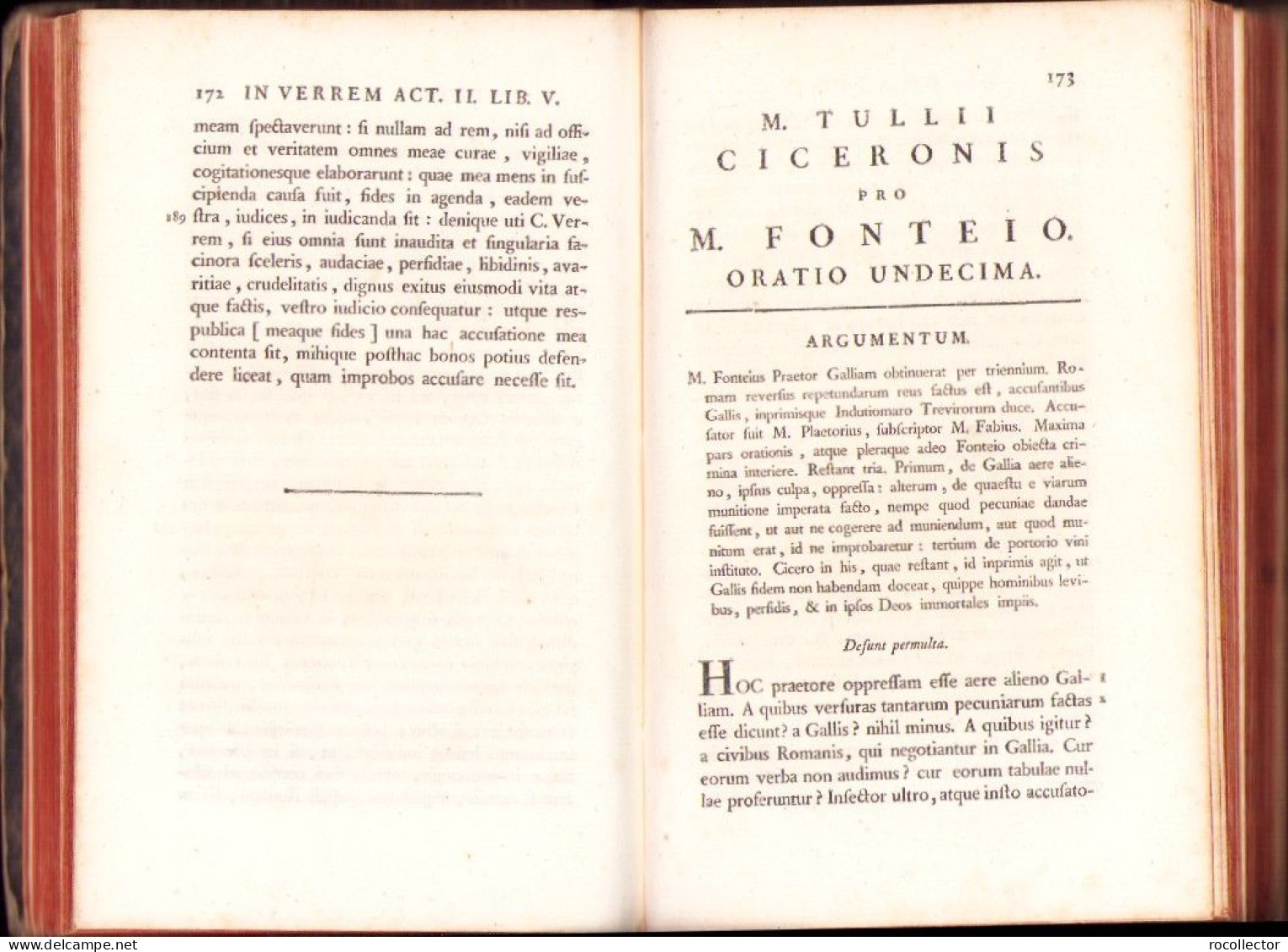 M Tullii Ciceronis Opera Ad Optimas Editiones Collata Studiis Societatis Bipontinae Volumen Quartum 1781 Biponti - Old Books