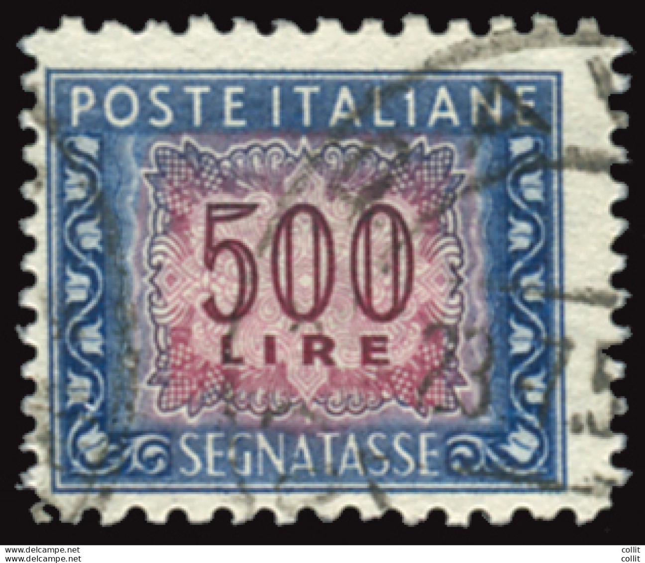 Segnatasse Lire 500 Dent. 11,1/4 X 13,1/4 Filigrana NS - Abarten Und Kuriositäten