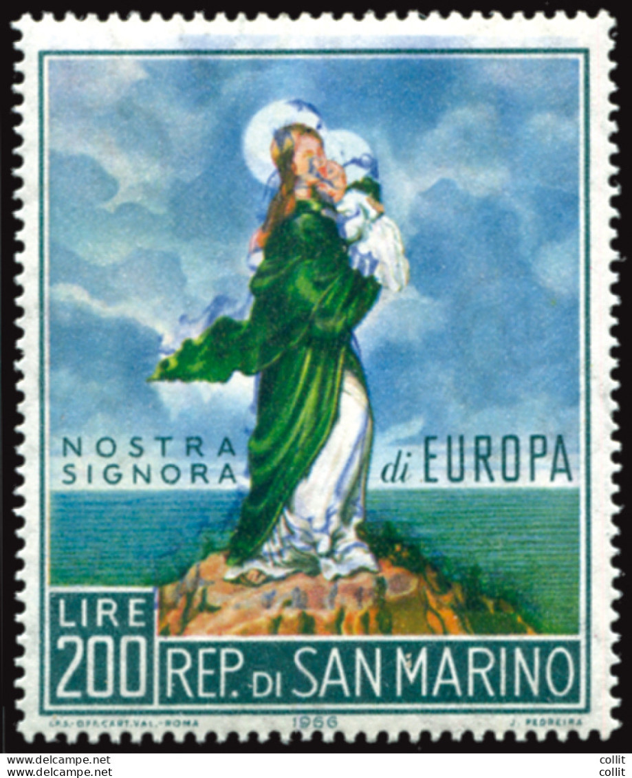 Europa '66 Lire 200  Varietà Azzurro Spostato - Unused Stamps