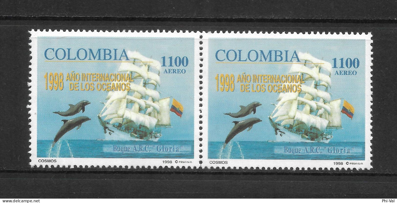 (LOT368) Colombia Airmail Stamp. 1998. Sc C906. XF MNH - Colombia