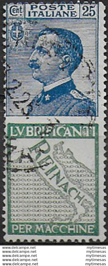 1924-25 Italia Pubblicitari 25c. Reinach Cancelled Sassone N. 7 - Other & Unclassified