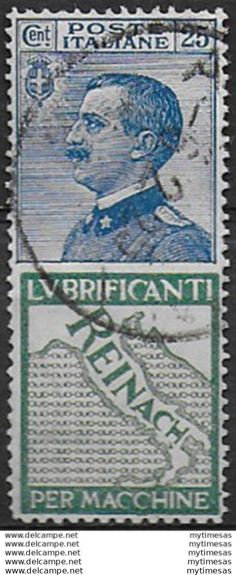 1924-25 Italia Pubblicitari 25c. Reinach Bc Cancelled Sassone N. 7 - Other & Unclassified