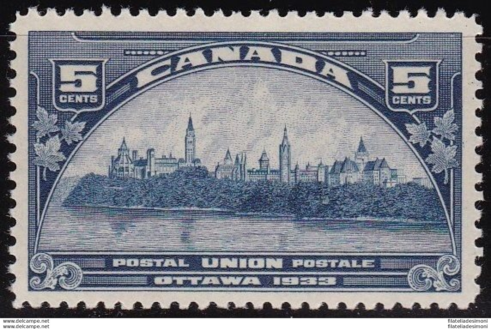 1933 CANADA - SG 329 5 Cent. Blue MNH/** - Autres & Non Classés