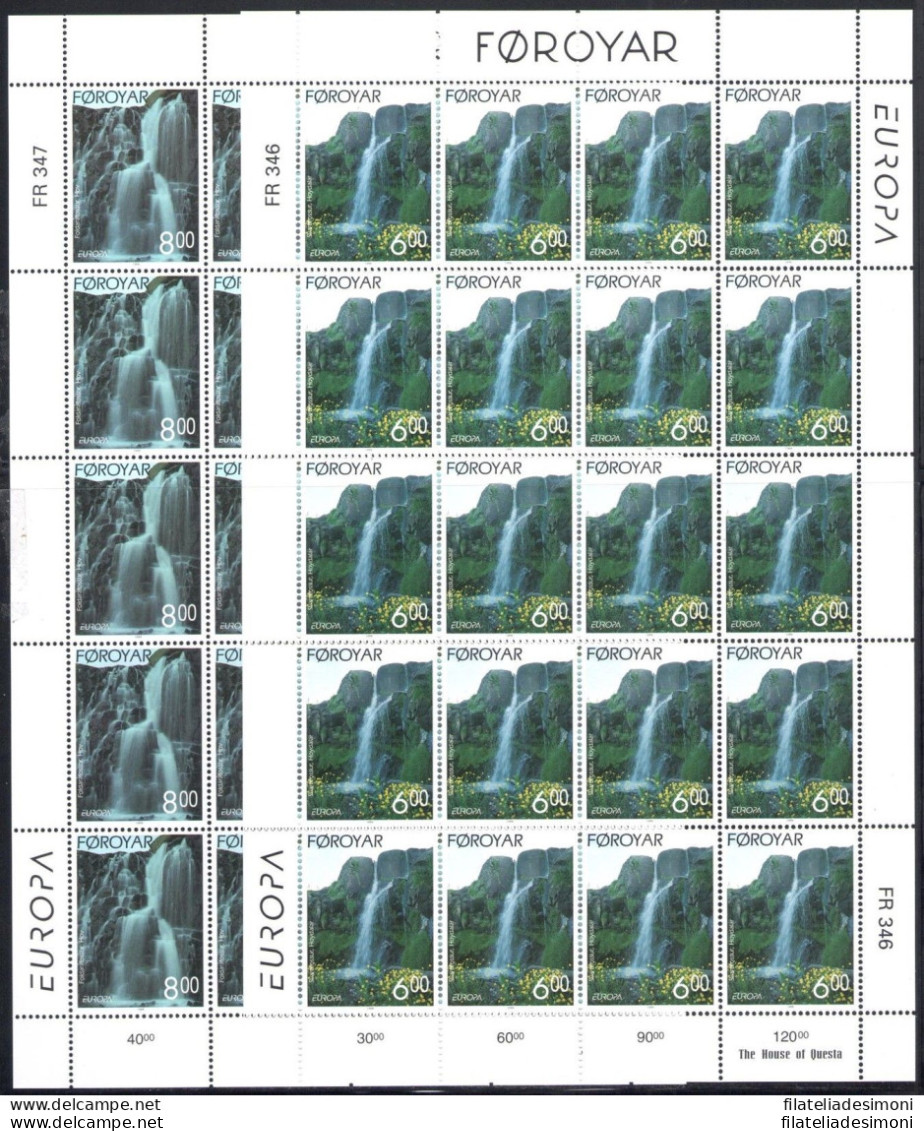 1999 EUROPA CEPT Faroer 2 Minifogli Da 20 Valori MNH** - Other & Unclassified