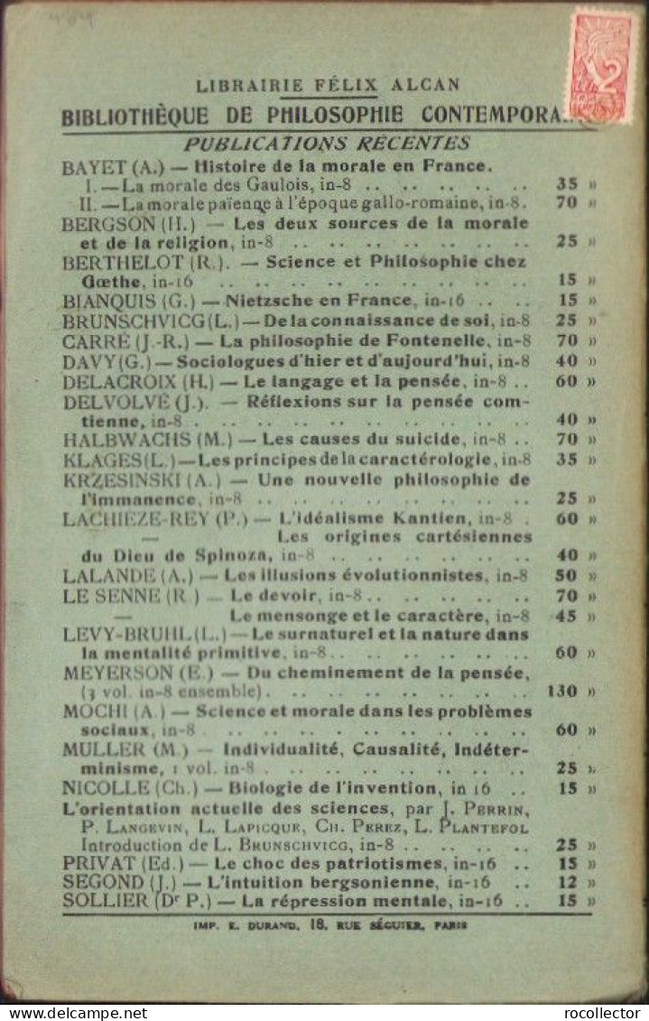 Les Maladies De La Personalite Par Th Ribot 1932 C3876N - Oude Boeken